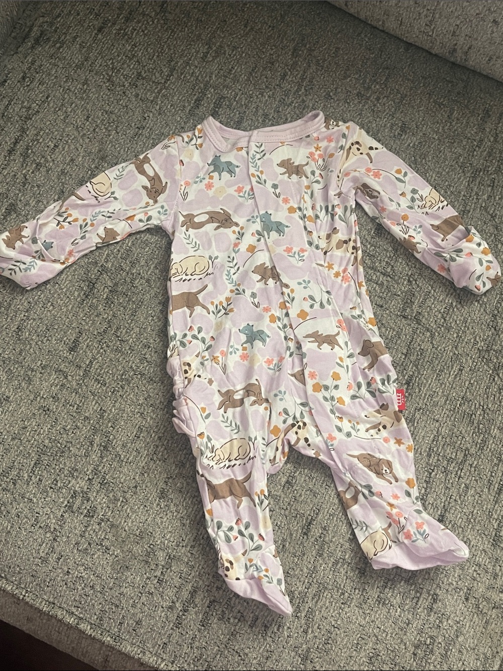 Magnetic Me Lavender Footed Animal & Floral Print